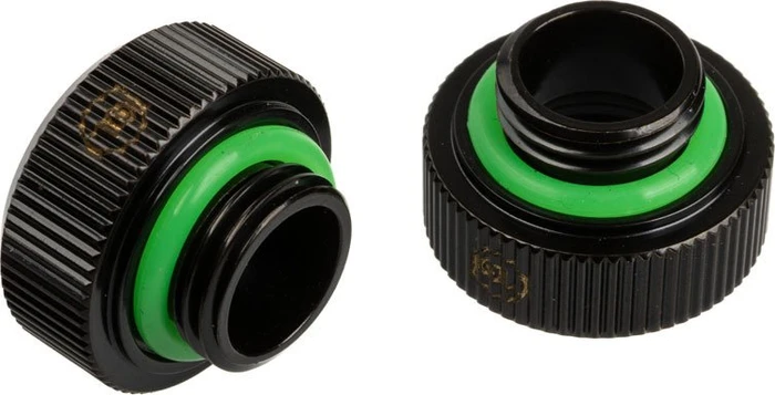 Bitspower Touchaqua Hardtube Adapter G1/4" auf 14mm, Glorious Black, 2er-Pack