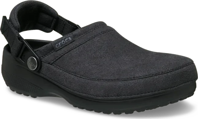 Crocs Classic Crafted Vegan Suede Clog schwarz