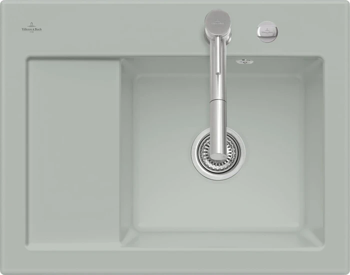 Villeroy & Boch Subway 45 Compact Einbau Becken rechts mit Ablauffernbedienung fossil