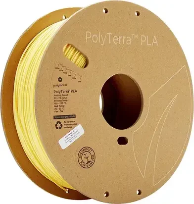 Polymaker PolyTerra PLA, banana, Spule, 1.75mm, 1.00kg