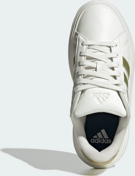 adidas Grand Court Platform core white/gold metallic/off white (Damen)