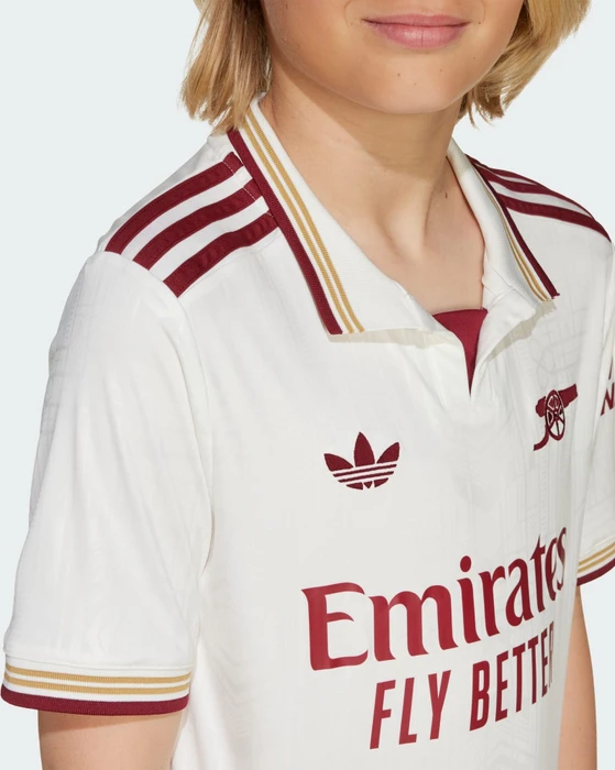 adidas FC Arsenal 2025/2026 Ausweichtrikot cloud white/team coll burgundy 2 (Junior)