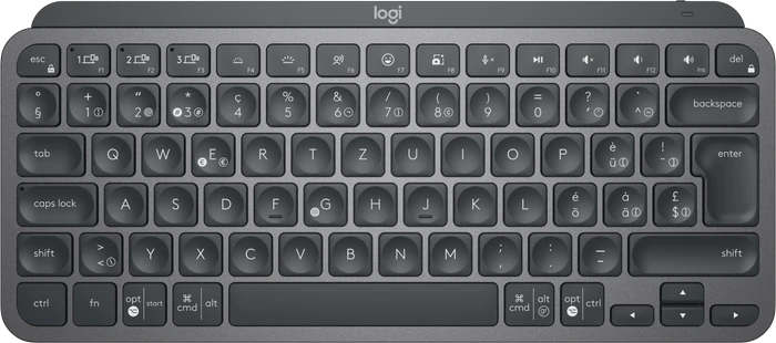 Logitech MX Keys Mini for Business, LEDs weiß, Logi Bolt, Graphite, schwarz, USB/Bluetooth, CH