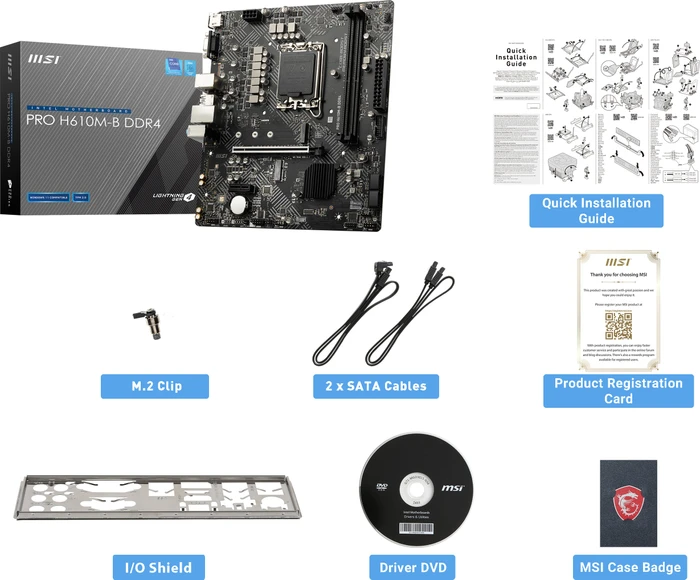 MSI PRO H610M-B DDR4 (Intel 1700)