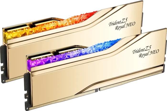 G.Skill Trident Z5 Royal NEO RGB Gold UDIMM 32GB Kit, DDR5-6000, CL26-36-36-96