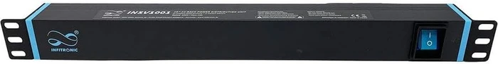 Infitronic 19" PDU Steckdosenleiste, 1HE, 8-fach, 250V, schwarz, 2m