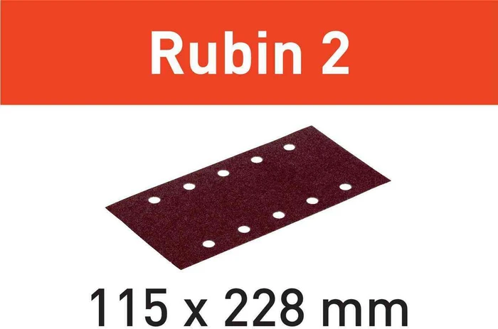 Festool STF 115X228 RU2/50 Rubin 2 Schleifblatt 228x115mm, 50er-Pack