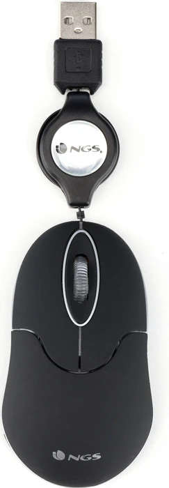 NGS Sin Laptop Mouse with Retractable Cable schwarz, USB