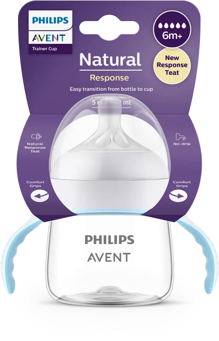 Philips Avent SCF263/61 Naturnah Trinklernflasche, 6+M, 150ml, weiß