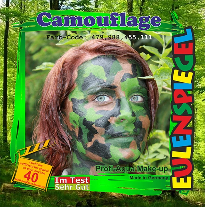 Eulenspiegel Camouflage Schmink-Palette