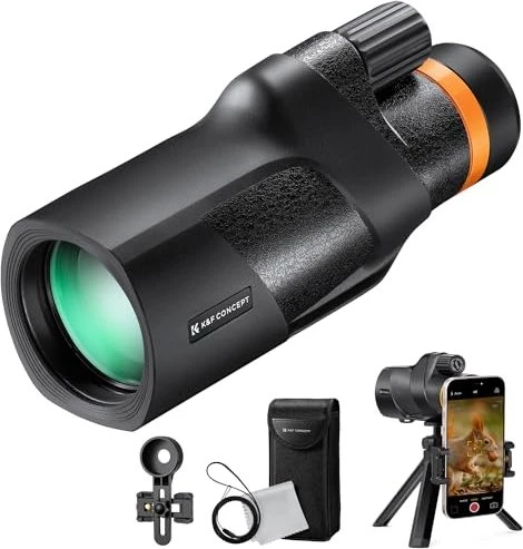 K&F Concept 12x50 HD Monokular mit BAK-4 Prisma schwarz