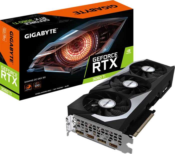 GIGABYTE GeForce RTX 3060 Ti Gaming OC D6X 8G, 8GB GDDR6X, 2x HDMI, 2x DP