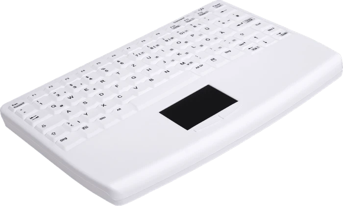 Contour Design Active Key desinfizierbare Funktastatur mit Touchpad, vollversiegelt, weiß, USB, FR