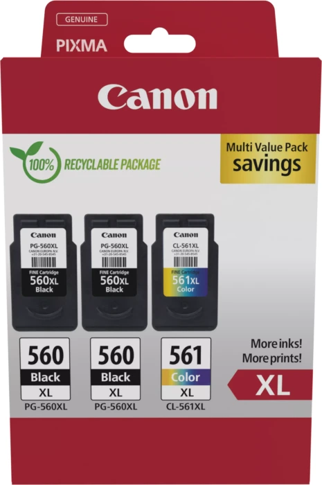 Canon Tinte PG-560XL x2/CL-561XL schwarz/dreifarbig Multipack