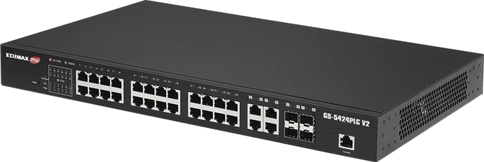 Edimax Pro GS-50 Rackmount Gigabit Smart Switch, 24x RJ-45, 4x RJ-45/SFP, 400W PoE+