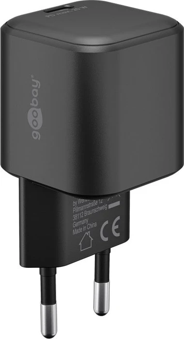 Wentronic Goobay USB-C PD GaN Schnellladegerät Nano (20W) schwarz