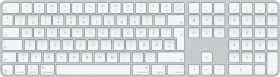 Apple Magic Keyboard mit Touch ID und Ziffernblock für Mac mit Apple Chip (USB-C), weiß/silber, USB/Bluetooth, NO (MXK73H/A)