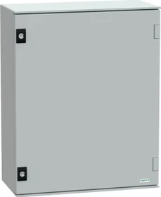 Schneider Electric PanelSeT PLM Polyestergehäuse - Wandmontage, einfache Tür, ohne MP H530xB430xT200mm IP66, IK10, RAL 7035