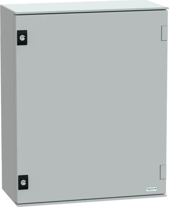 Schneider Electric PanelSeT PLM Polyestergehäuse - Wandmontage, einfache Tür, ohne MP H530xB430xT200mm IP66, IK10, RAL 7035