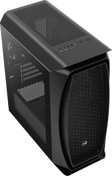 AeroCool Aero One Mini, schwarz, Glasfenster