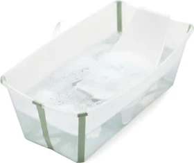 Stokke Flexi Bath faltbare Badewannen-Set transparent/grün