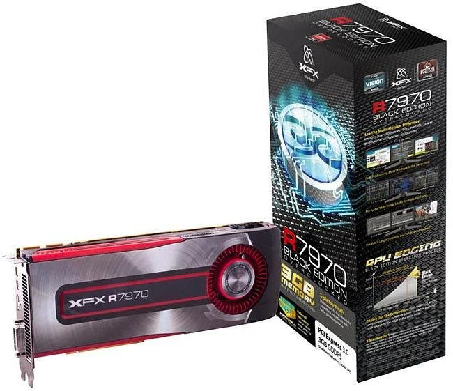 XFX Radeon HD 7970 Black Edition Single Fan, 3GB GDDR5, DVI, HDMI, 2x mDP
