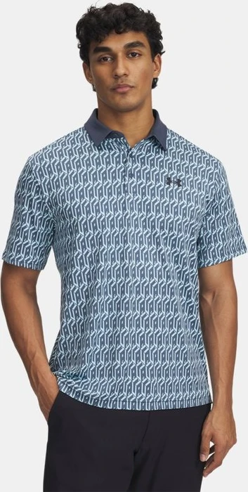Under Armour Playoff 3.0 Poloshirt kurzarm stream/downpour gray/black (Herren)