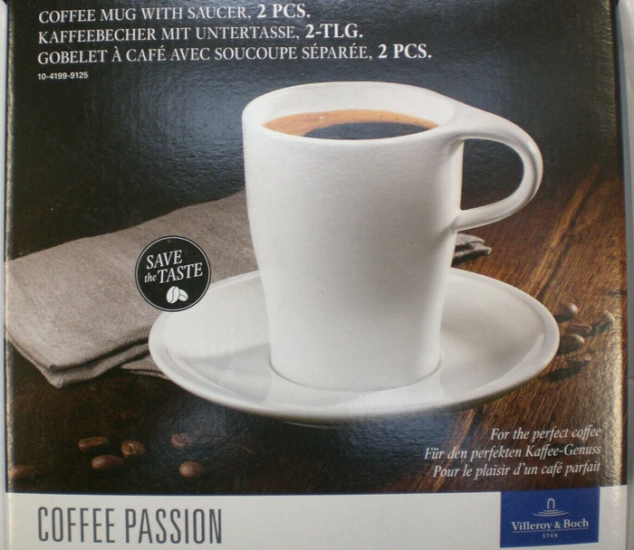 Villeroy & Boch Coffee Passion Kaffeebecher mit Untertasse, 2-tlg.