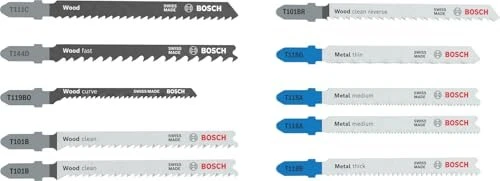 Bosch Professional Wood and Metal Stichsägeblatt-Set, 10-tlg.