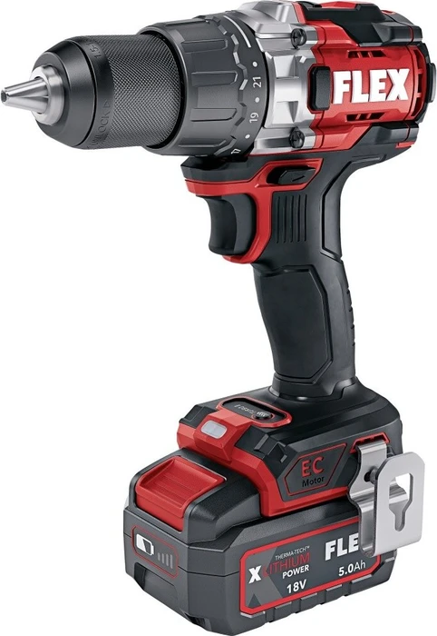 Flex DD 2G 18.0-EC HD/5.0 Set Akku-Bohrschrauber inkl. L-Boxx + 2 Akkus 5.0Ah