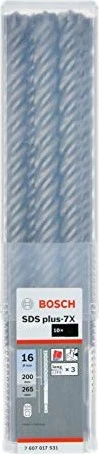 Bosch Professional SDS-plus-7X Hammerbohrer, 16x200x265mm, 10 Stück