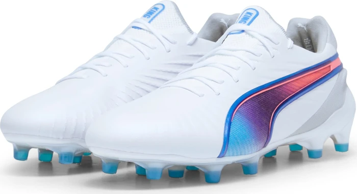 Puma King Ultimate FG/AG puma white/bluemazing/flat light gray/sunset glow (Damen)