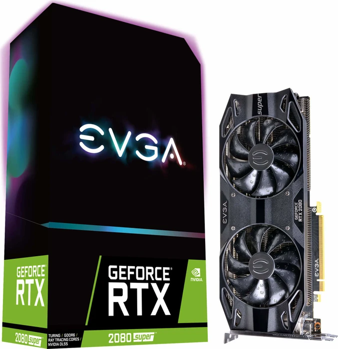 EVGA GeForce RTX 2080 SUPER Black Gaming, 8GB GDDR6, HDMI, USB-C, 3x DP