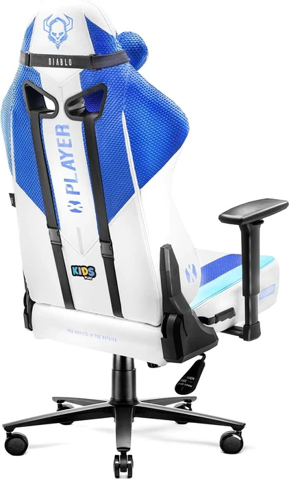 Diablo Chairs X-Player 2.0 Kids Gamingstuhl, blau/weiß