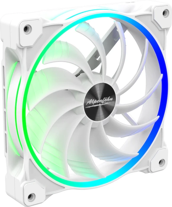 Alpenföhn Wing Boost 3 ARGB White Edition Triple, weiß, LED-Steuerung, Fernbedienung, 140mm, 3er-Pack