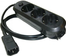 Online USV USV-Kaltgeräteadapter 10A, 3-fach, 1.5m