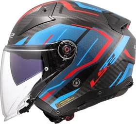 LS2 OF603 Infinity II Carbon Urus schwarz/blau/rot