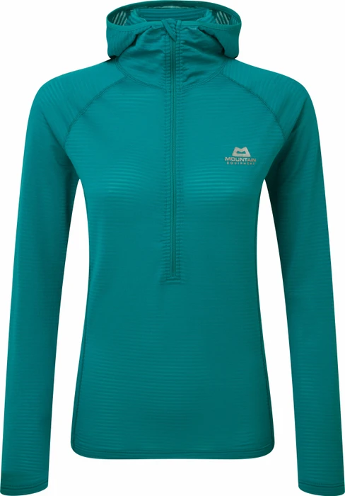 Mountain Equipment Solar Eclipse Hooded Funktionsshirt langarm tasman blue (Damen)