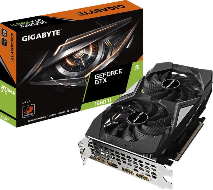 GIGABYTE GeForce GTX 1660 Ti D6 6G, 6GB GDDR6, HDMI, 3x DP