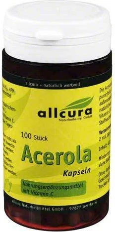 allcura Acerola Kapseln gelatinefrei, 100 Stück