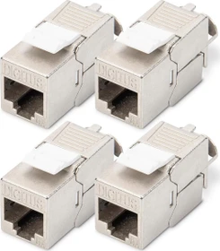 Digitus Keystone Modul RJ-45 Buchse via Verlegekabel Cat6a, 4er-Pack