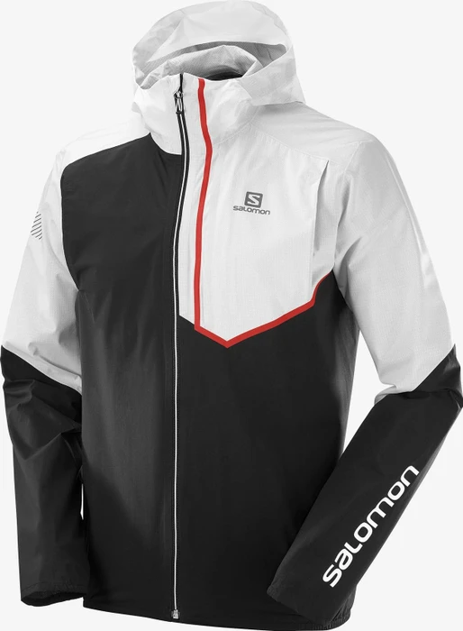 Salomon Bonatti Trail Laufjacke weiß/schwarz (Herren)