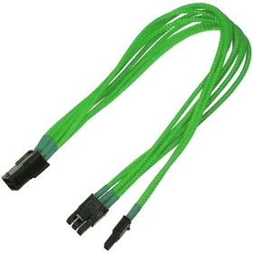 Nanoxia 6/8-Pin PCIe Verlängerung 30cm, sleeved neon-grün (NXP683ENG)