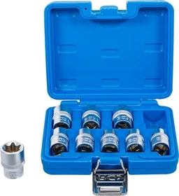 BGS technic E-Profil Steckschlüsselsatz inkl. Werkzeugbox, 9-tlg.