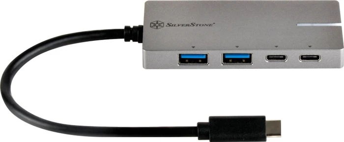 SilverStone EP09 USB-Hub, 2x USB-C 3.0, 2x USB-A 3.0, USB-C 3.0 [Stecker]