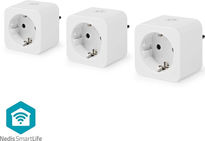 Nedis WLAN Smart-Stecker, 3680W, Typ F, Smart-Steckdose, 3er-Pack