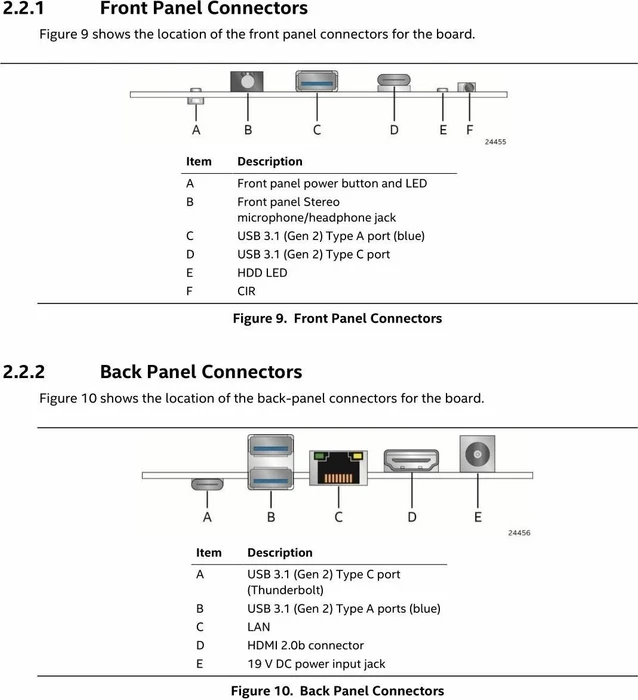 Intel NUC 10 Performance Mini PC - Tall - Frost Canyon - NUC10i5FNHCA, Core i5-10210U, 8GB RAM, 256GB SSD, 1TB HDD