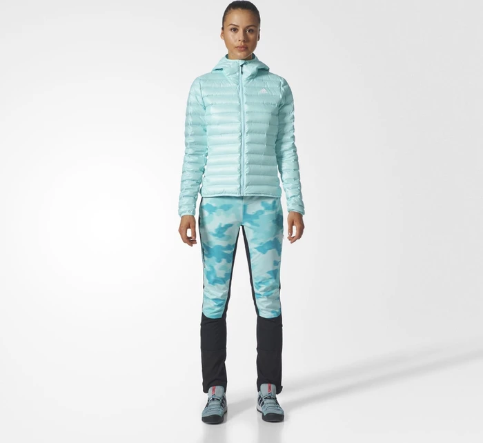 adidas Varilite Hooded Down Funktionsjacke clear aqua (Damen)