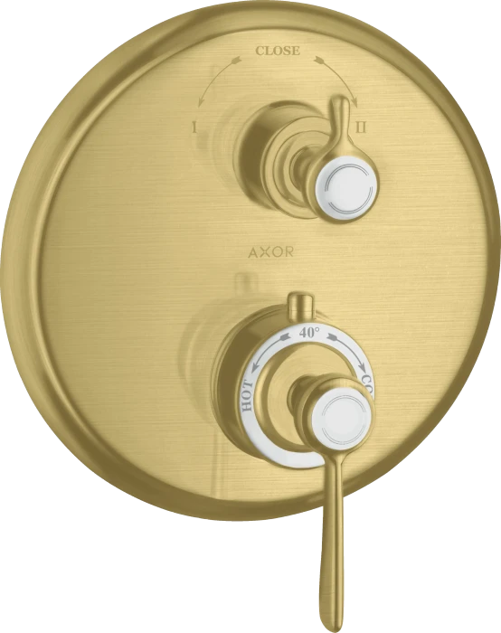 Hansgrohe Axor Montreux Thermostat Unterputz mit Hebelgriff und Ab- und Umstellventil brushed brass