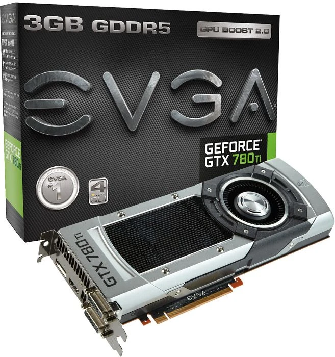EVGA GeForce GTX 780 Ti, 3GB GDDR5, 2x DVI, HDMI, DP